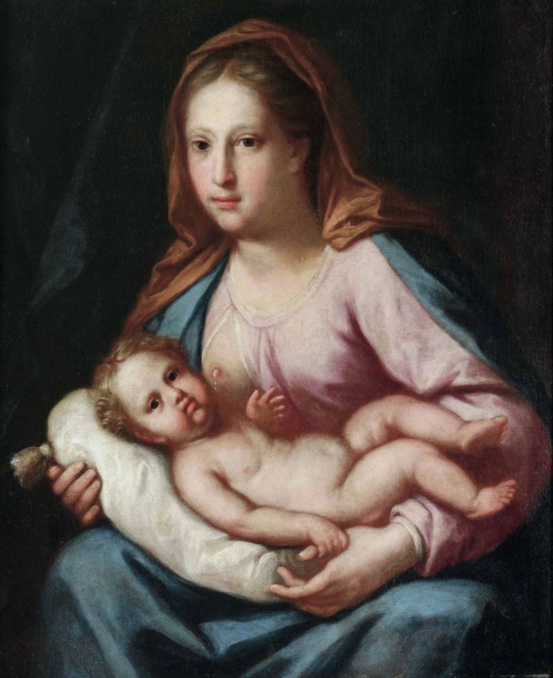 Scuola emiliana del XVIII secolo Madonna con Bambino  - olio su tela - Auction Old Masters - Cambi Casa d'Aste