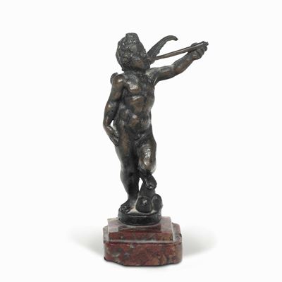 Putto che Suona la Tromba. Fonditore Italiano del XVII Secolo