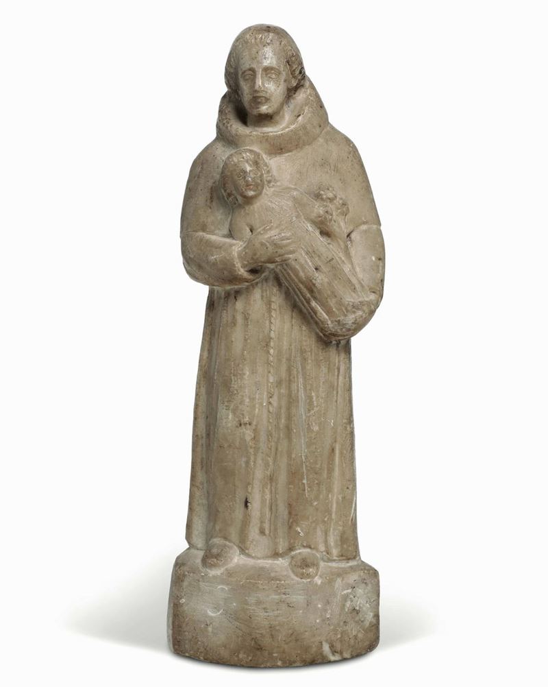 S.Antonio da Padova. Scultura in marmo. Scultore del XVI-XVII secolo  - Asta Dimore Italiane - Cambi Casa d'Aste