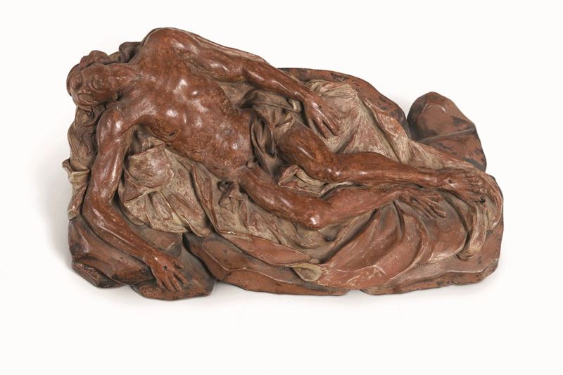 Cristo deposto. Terracotta dipinta. Plasticatore barocco toscano del XVII secolo  - Asta Dimore Italiane - Cambi Casa d'Aste