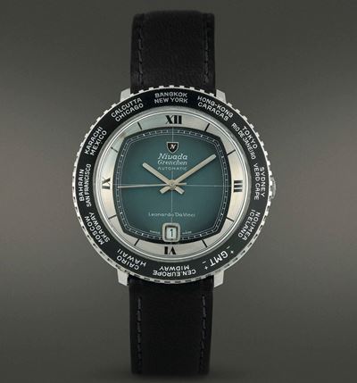 Nivada - Grenchen Leonardo da Vinci Orologio a Carica Automatica in Acciaio con Tre Sfere Secondi...