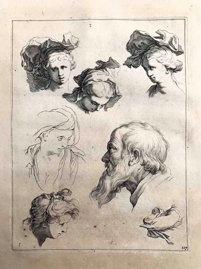 Abraham Bloemaert (?) (1566 -1651) Studi di Teste