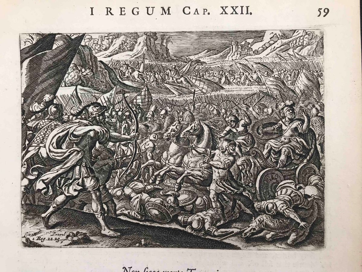 Autore del 600. 9 Incisioni con Scene dal Vecchio e Nuovo Testamento.