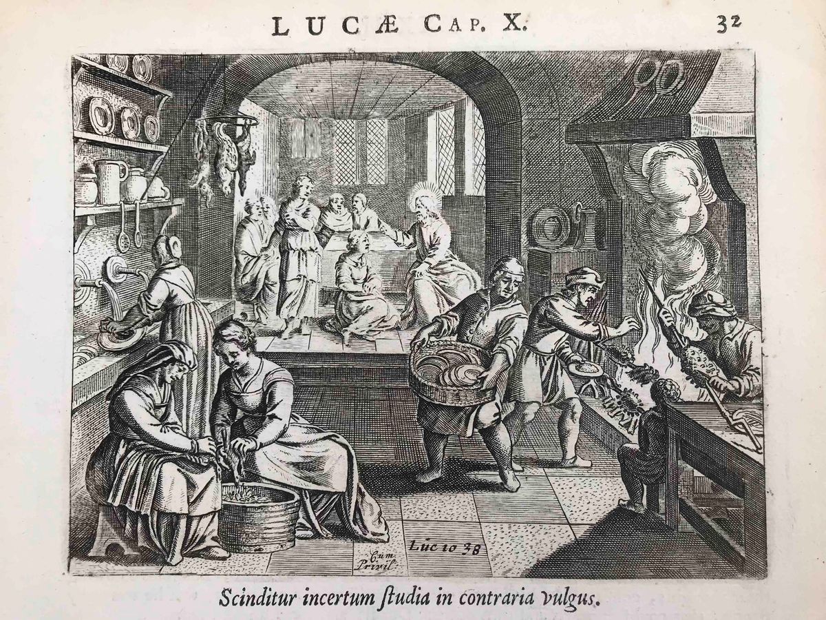 Autore del 600. 9 Incisioni con Scene dal Vecchio e Nuovo Testamento.