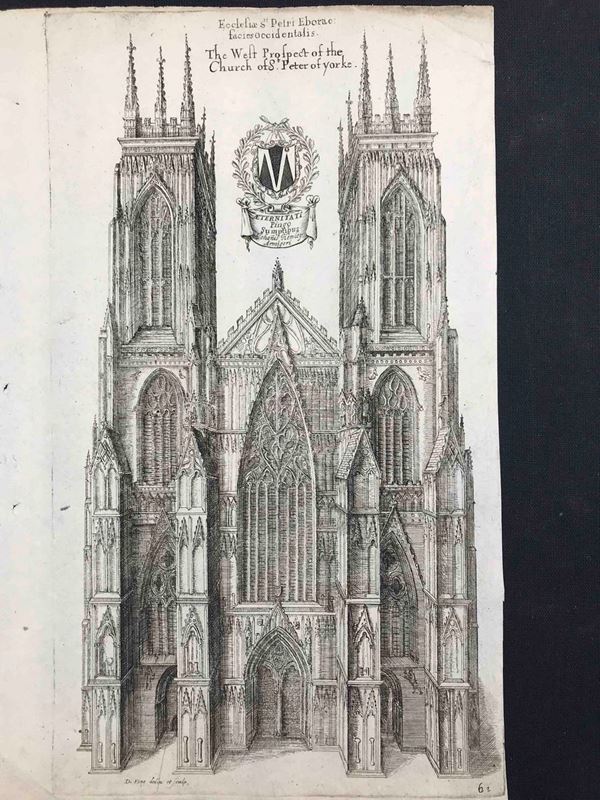 Daniel King (1635-1664). 3 incisioni di Cattedrali inglesi.  