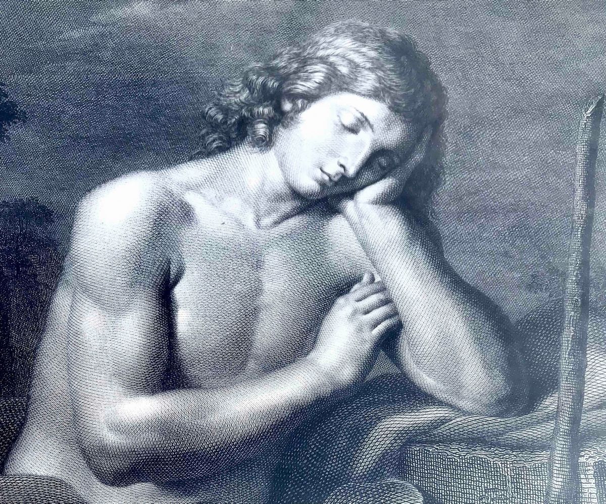 Antonio Morghen (1788 - 1853), da Guercino. Bulino