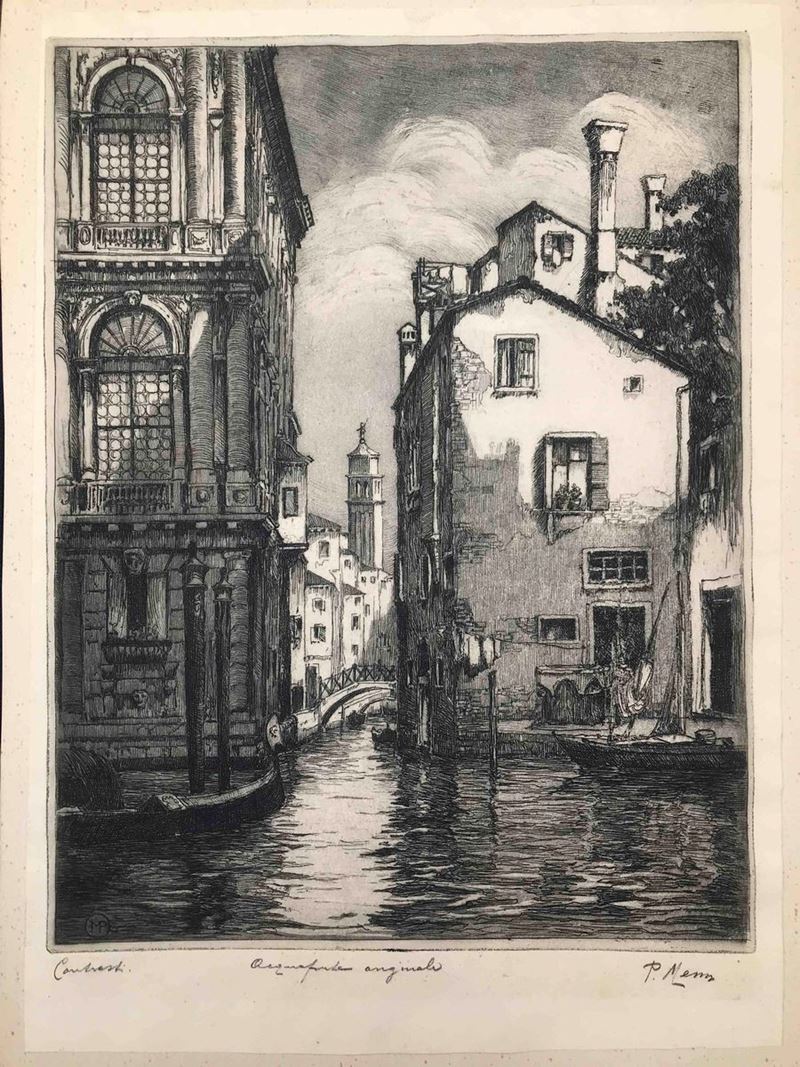 Venezia - Pericle Menin (1880-1940) Contrasti  - Asta Oltre 300 lotti ad offerta libera - Cambi Casa d'Aste