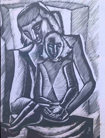 Bruno Colorio (1911-1997) Madre e Figlio, Anni'30