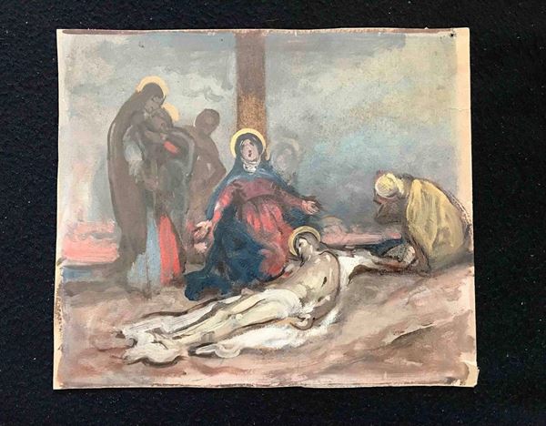 Enrico Gamba (1831-1883) Gesù disteso in grembo alla Madre