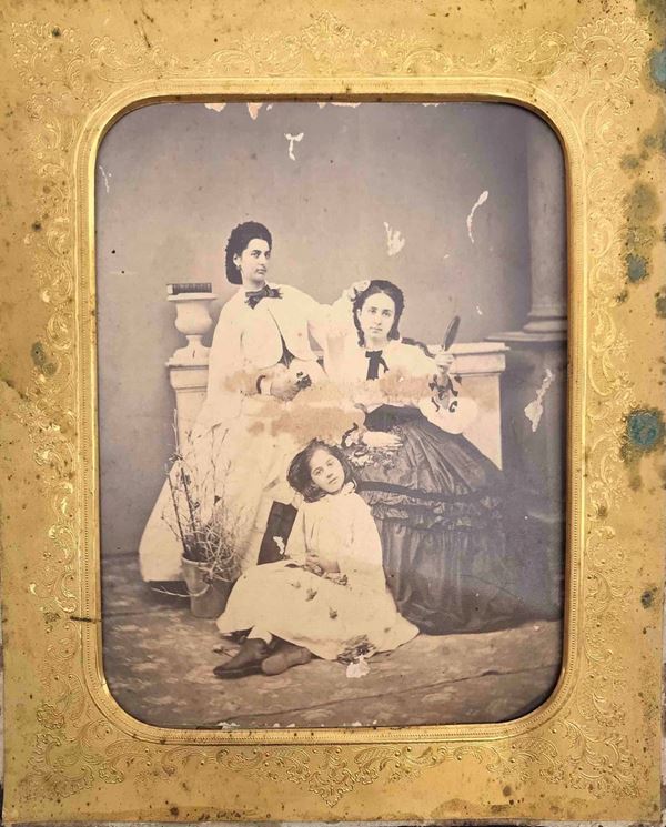 Rara fotografia, Sicilia XIX secolo Donne nobili