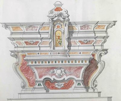 Cartella con 7 Disegni di Epoche e Autori Diversi