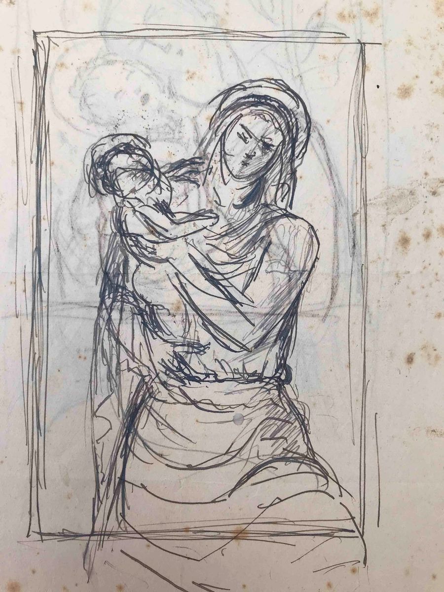 Artista Ligure degli Anni'20. Cartella di 11 Disegni su 7 Fogli