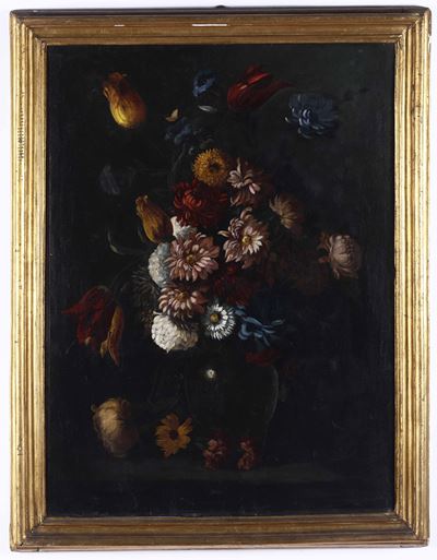 Scuola del XVIII Secolo Natura Morta con Vaso di Fiori