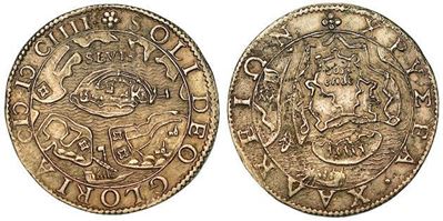 Spinola Conquista Ostenda (22 Settembre 1604). Gettone in Argento 1604.
