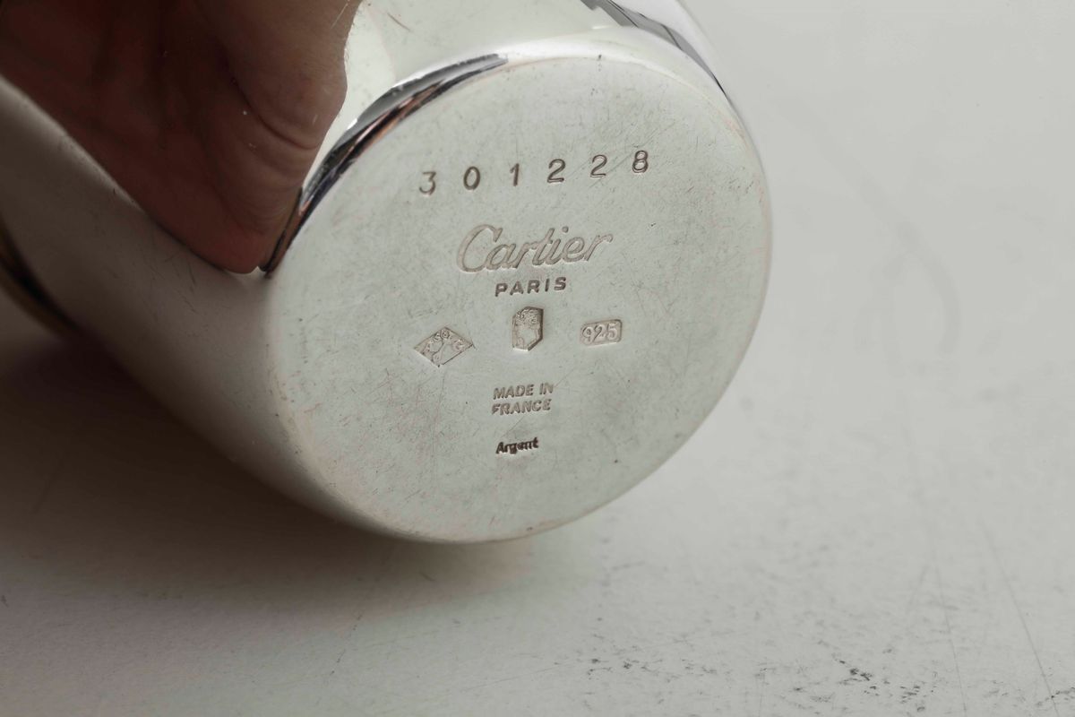 Sei Bicchierini in Argento 925. Maison Cartier Paris. Francia Seconda Metà XX Secolo