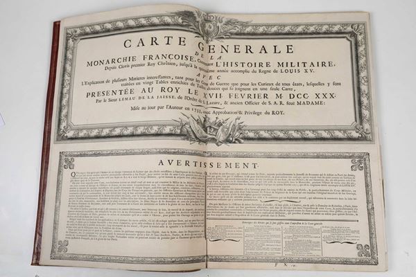 Carte generale de la monarchie francoise, contenant l'histoire militaire depuis Clovis premier Roy Chretien,  [..]