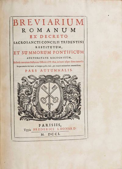 Breviarium Romanum Breviarium Romanum Ex Decreto Sacrosanti Concilii Tridentini Restitutum...(par...