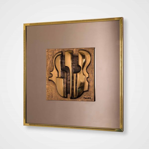 Luciano Frigerio - Specchio scultura da parete mod. Nubi sul mare