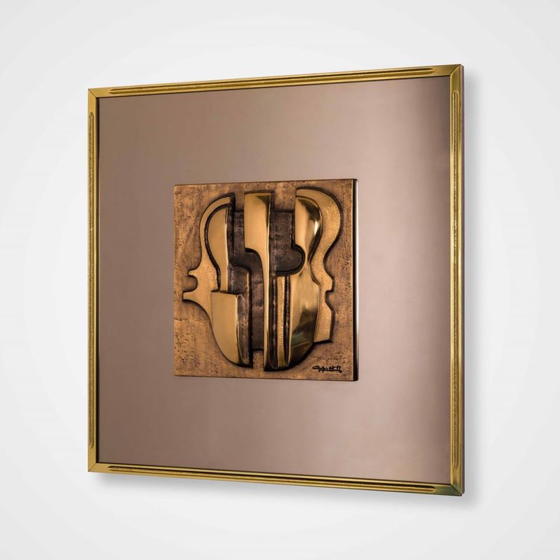 Luciano Frigerio : Specchio scultura da parete mod. Nubi sul mare  - Asta Design 200 - Cambi Casa d'Aste