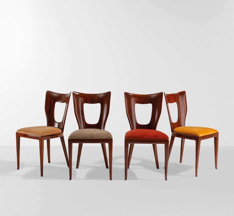 Osvaldo Borsani : Quattro sedie mod.7388  - Asta Design 200 - Cambi Casa d'Aste