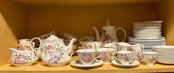 Servizio da tè e caffè con fiori, Royal Doulton