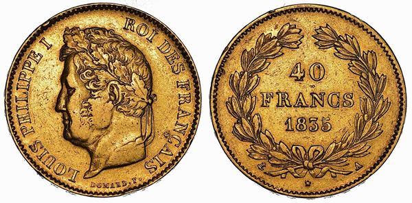 FRANCIA. LOUIS PHILIPPE I, 1830-1840. 40 Francs 1835. Paris.