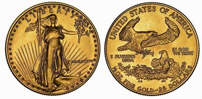 Usa. Republic. 25 Dollars "american Eagle" 1987.