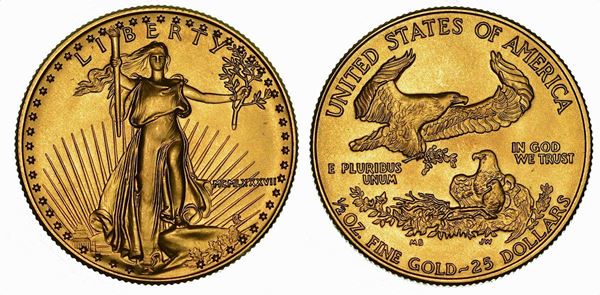 USA. REPUBLIC. 25 Dollars "American Eagle" 1987.