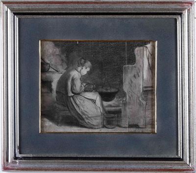 Figura Femminile con Gatto