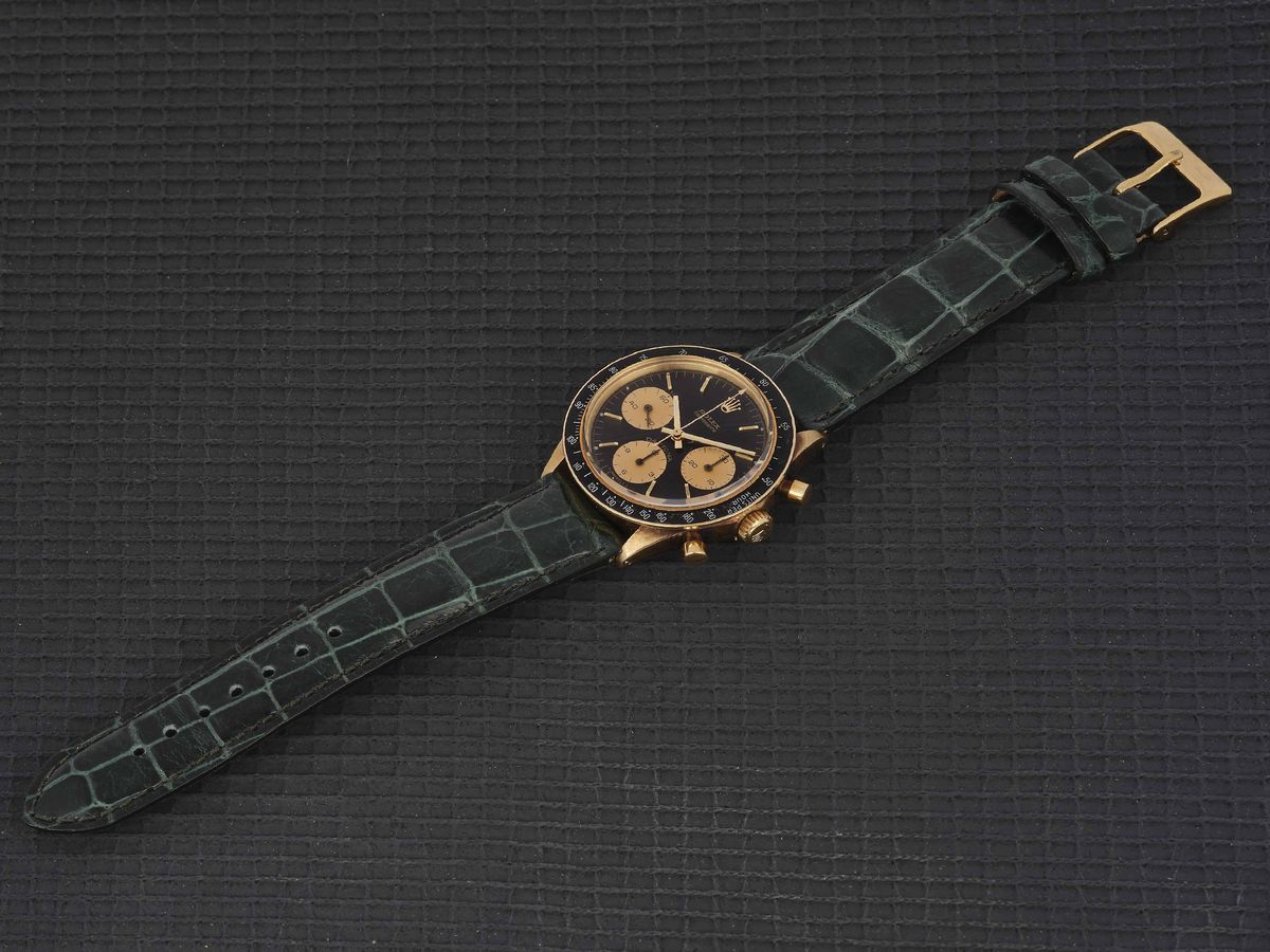 Rolex - Daytona Cronografo a Carica Manuale in Oro Giallo 14 Kt con 3 Contatori. Quadrante Nero c...