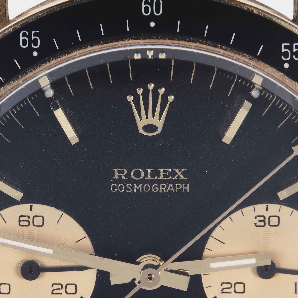 Rolex - Daytona Cronografo a Carica Manuale in Oro Giallo 14 Kt con 3 Contatori. Quadrante Nero c...