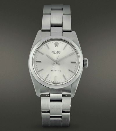 Rolex - Oyster Precisionorologio a Carica Manuale in Acciaio con Tre Sfere.