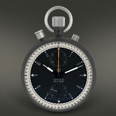 Omega - Olympic Cronografo da Tasca, da Gara, Rattrapante Ad Alta Frequenza a Carica Manuale Brun...