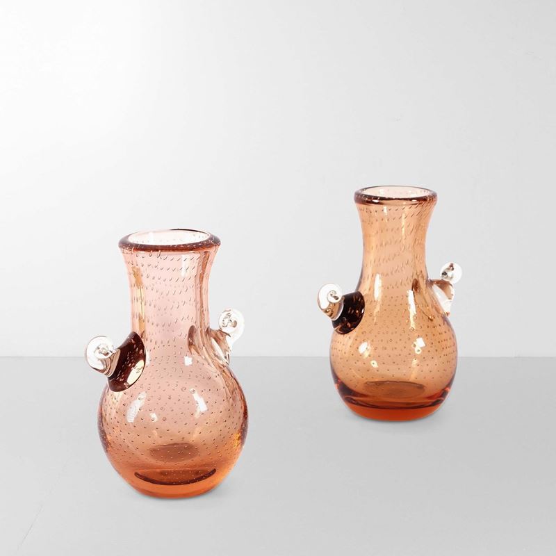 Seguso : Due vasi  - Auction Design Lab - Cambi Casa d'Aste