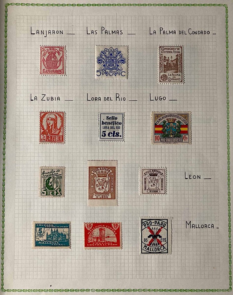 1936/37, Spagna, Collezione di 195 Vignette.