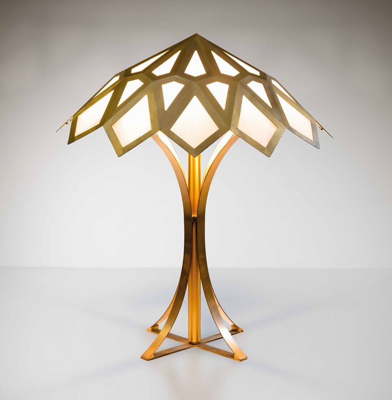 Gabriella Crespi : Grande lampada da tavolo mod. Caleidoscopio  - Asta Design 200 - Cambi Casa d'Aste