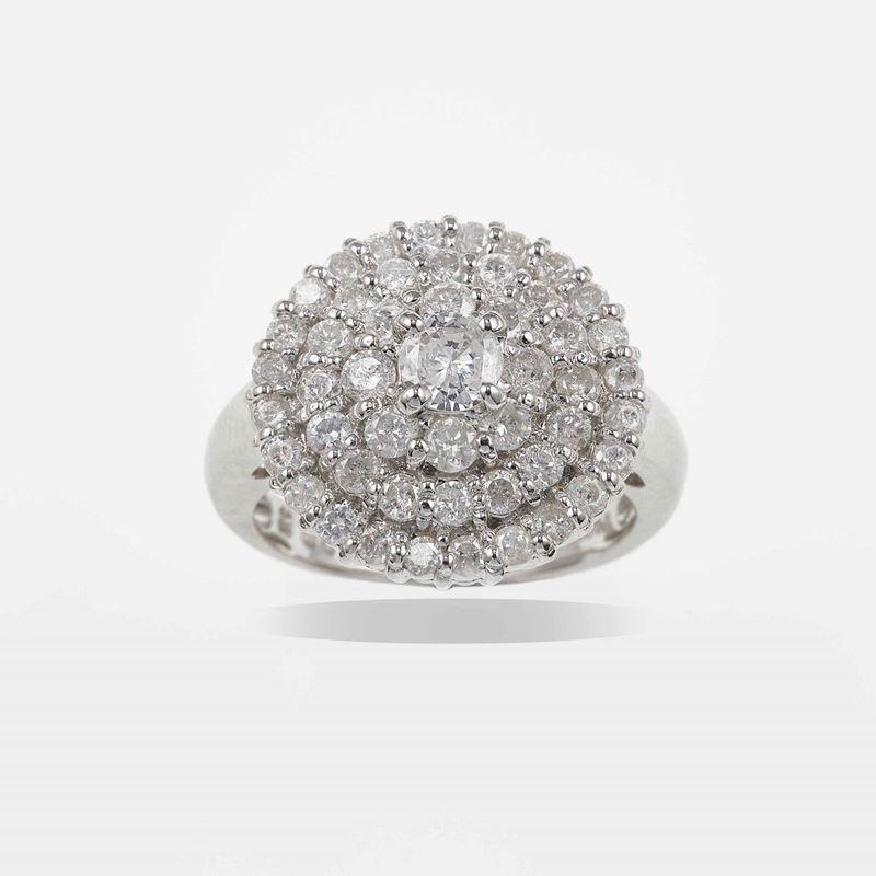 Diamond and platinum ring  - Auction Jewels | Cambi Time - Cambi Casa d'Aste