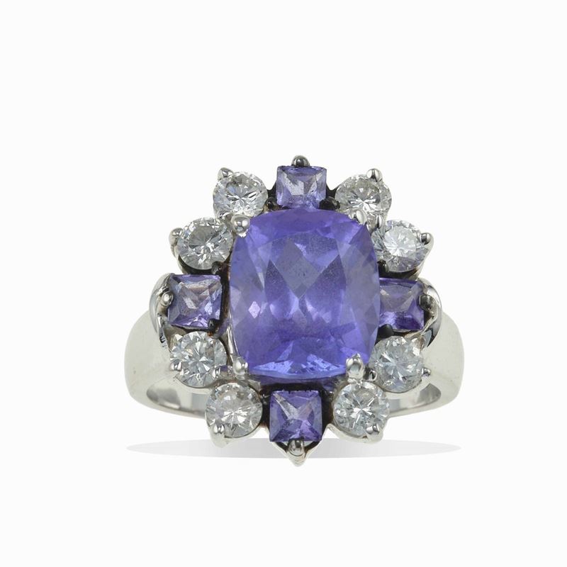 Tanzanite and diamond ring  - Auction Fine Jewels - Cambi Casa d'Aste