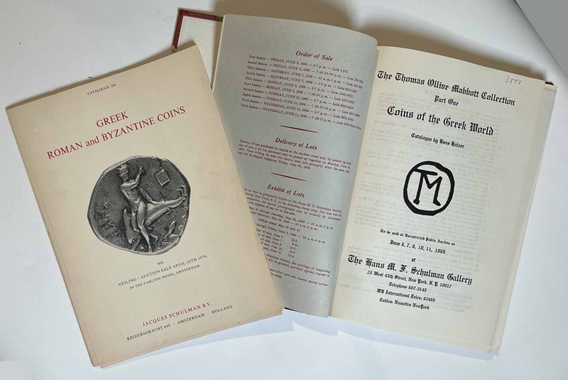 SCHULMAN H.M.F. Due cataloghi.  - Auction Numismatics - Cambi Casa d'Aste