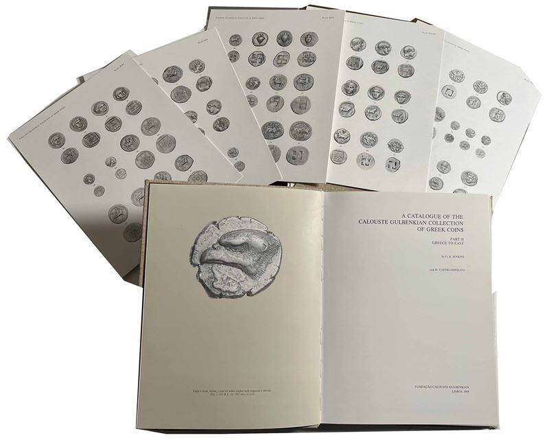 JENKINS G.K., CASTRO HIPÓLITO M. Catalogue of the Calouste Gulbenkian Collection of Greek Coins. Parte II, Greece to East. Due volumi testo e tavole separati.  - Asta Numismatica - I - Cambi Casa d'Aste