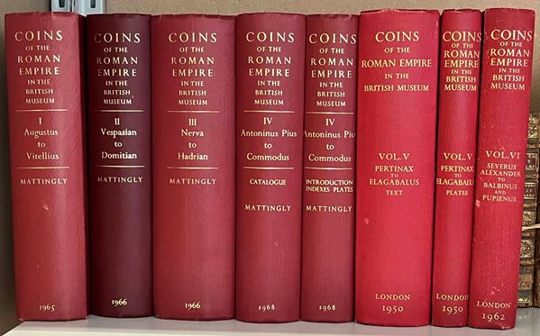 MATTINGLY H.M. Coins of the Roman Empire in the British Museum. 8 volumi.