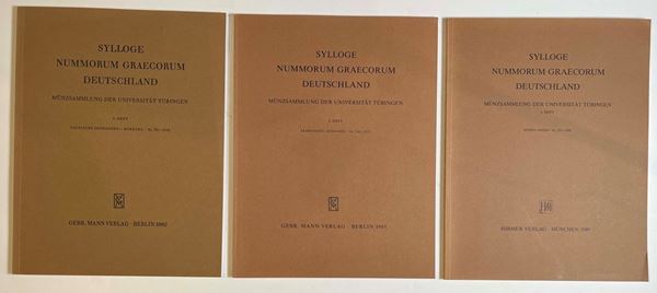 SYLLOGE NUMMORUM GRAECORUM DEUTSCHLAND. Lotto di tre volumi. Münzsammlung der Universität Tübingen.