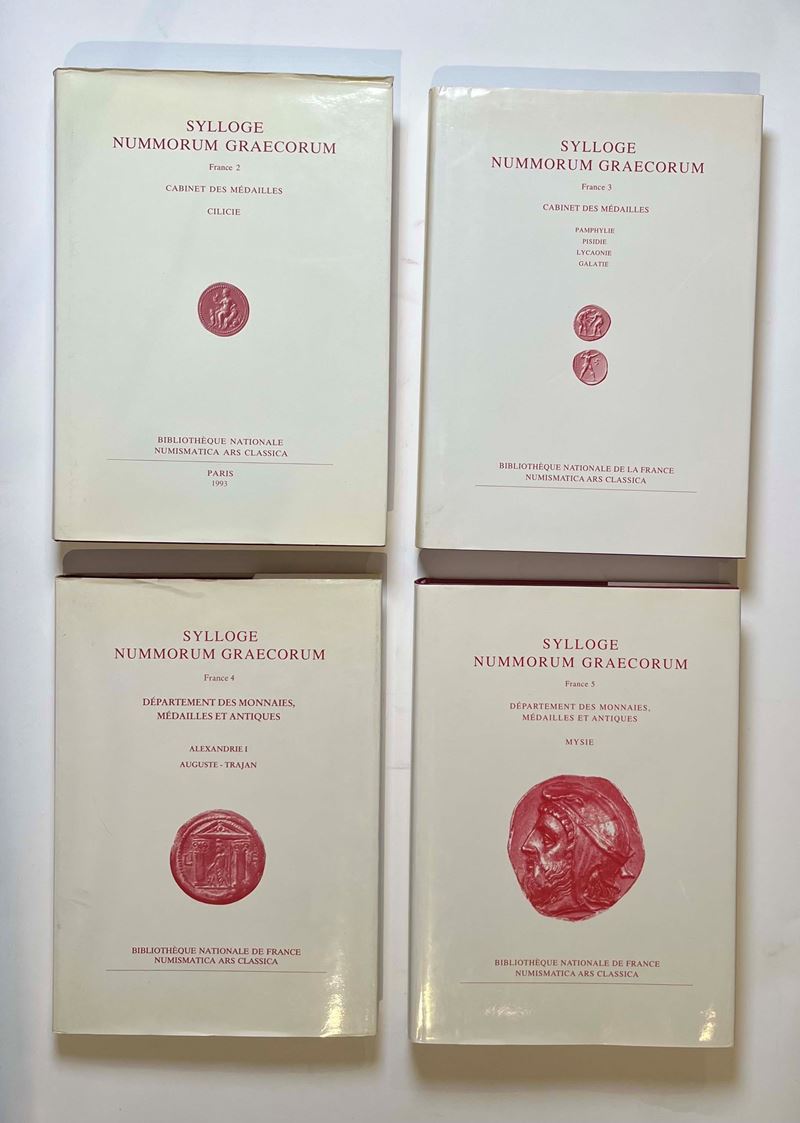 SYLLOGE NUMMORUM GRAECORUM FRANCE. Lotto di quattro volumi.  - Auction Numismatics - Cambi Casa d'Aste