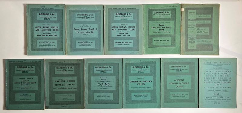 GLENDINING & CO. Lotto di undici cataloghi.  - Asta Numismatica - Cambi Casa d'Aste