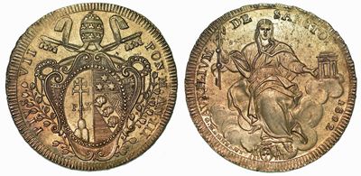 Stato Pontificio. Pio VII, 1800-1823. Scudo 1802/a. III. Roma.