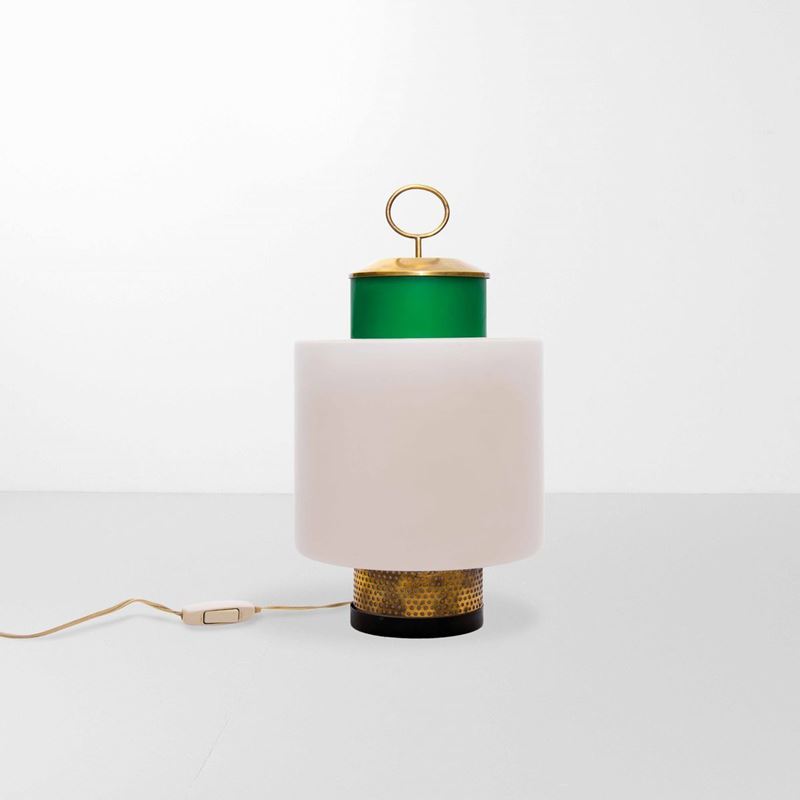 Stilnovo : Lampada da tavolo a lanterna mod. 8052  - Asta Design 200 - Cambi Casa d'Aste