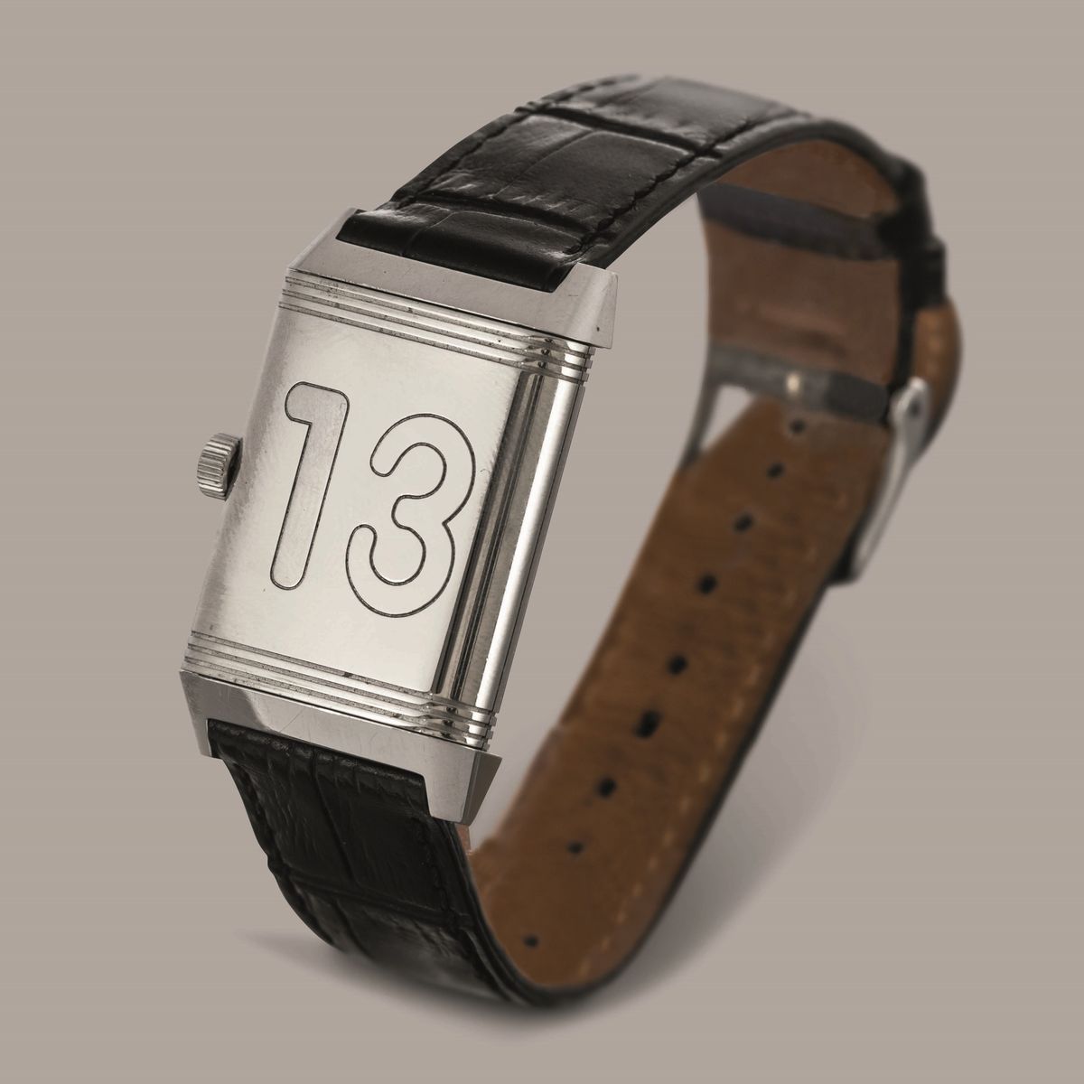 Jaeger Lecoultre - Reverso Grand Taille in Acciaio, Quadrante Bianco con Numeri Arabi, Movimento ...