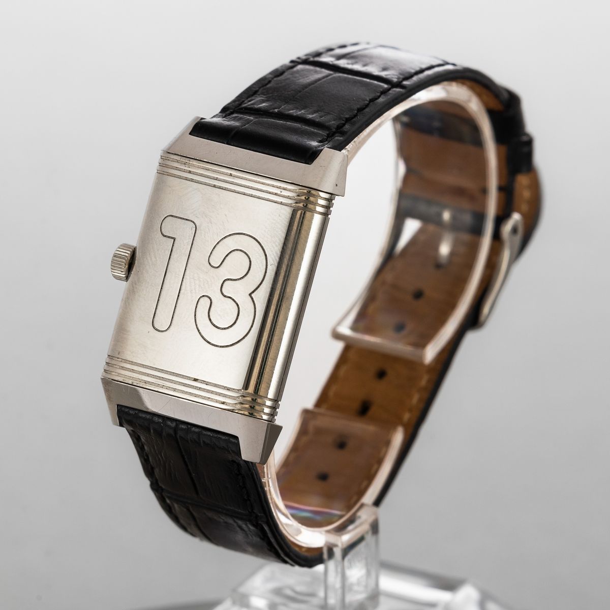 Jaeger Lecoultre - Reverso Grand Taille in Acciaio, Quadrante Bianco con Numeri Arabi, Movimento ...