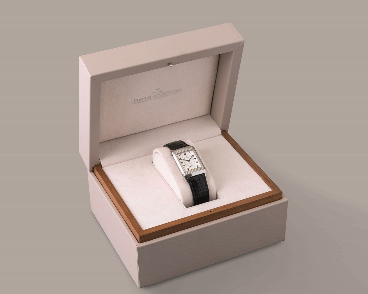 Jaeger Lecoultre - Reverso Grand Taille in Acciaio, Quadrante Bianco con Numeri Arabi, Movimento ...