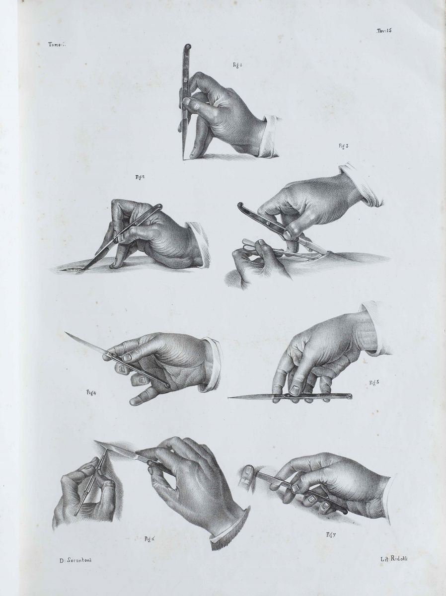 Bourgery, Jean Baptiste Marc Raccolta di Tavole Litografiche in Nero, Tratte dal Trattato di Anat...